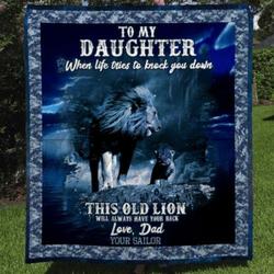 To My Daughter Your Sailor Cl22100516Mdq Quilt Blanket and Home Decor
