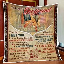 To My Girlfriend Fitness Quilt Blanket and Home Decor