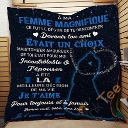 TO MY GORGEOUS GIRLFRIEND - FRENCH Blanket TH0907 Quilt and Home Decor