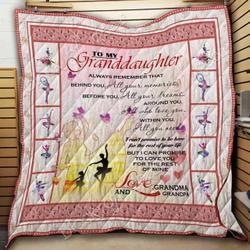 To My Granddaughter Ballet Hur Quilt rj and Home Decor
