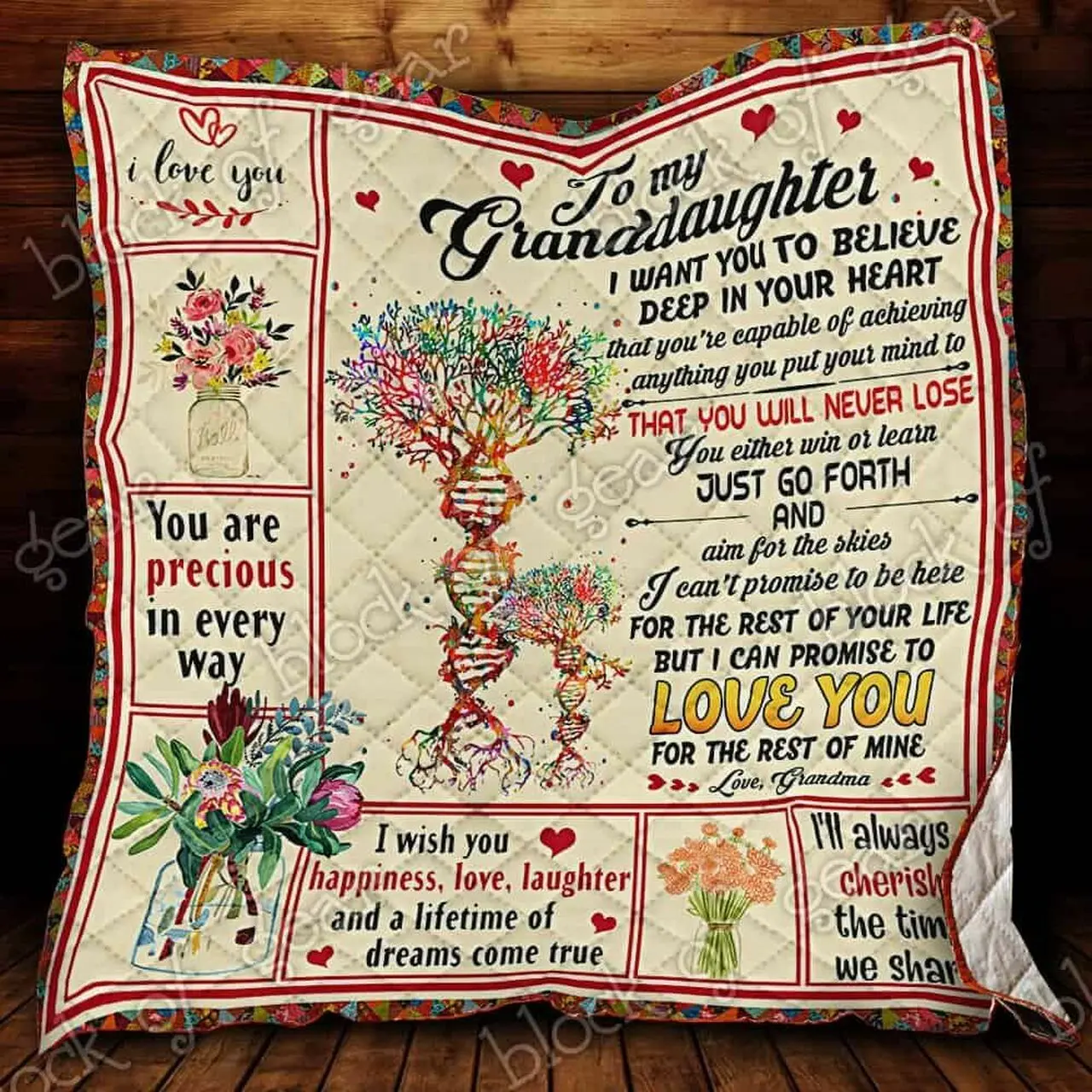 To My Granddaughter Cl18100744Mdq Quilt Blanket and Home Decor