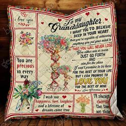 To My Granddaughter Cl18100744Mdq Quilt Blanket and Home Decor