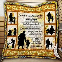 To My Granddaughter Cl19100890Mdq Quilt Blanket and Home Decor