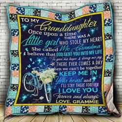 To My Granddaughter Grammie Hur Quilt ej and Home Decor