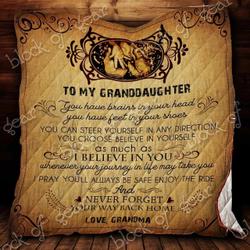 To My Granddaughter Hur Quilt Bevrqo and Home Decor