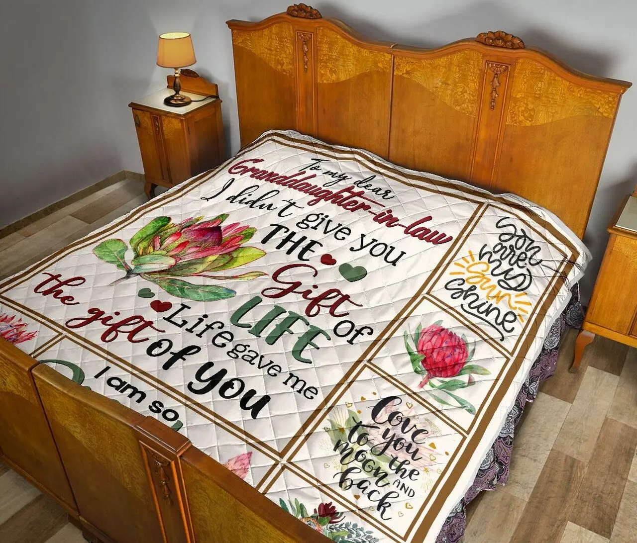 To My Granddaughter In Law Quilt Blanket Dhc02011339Dd and Home Decor