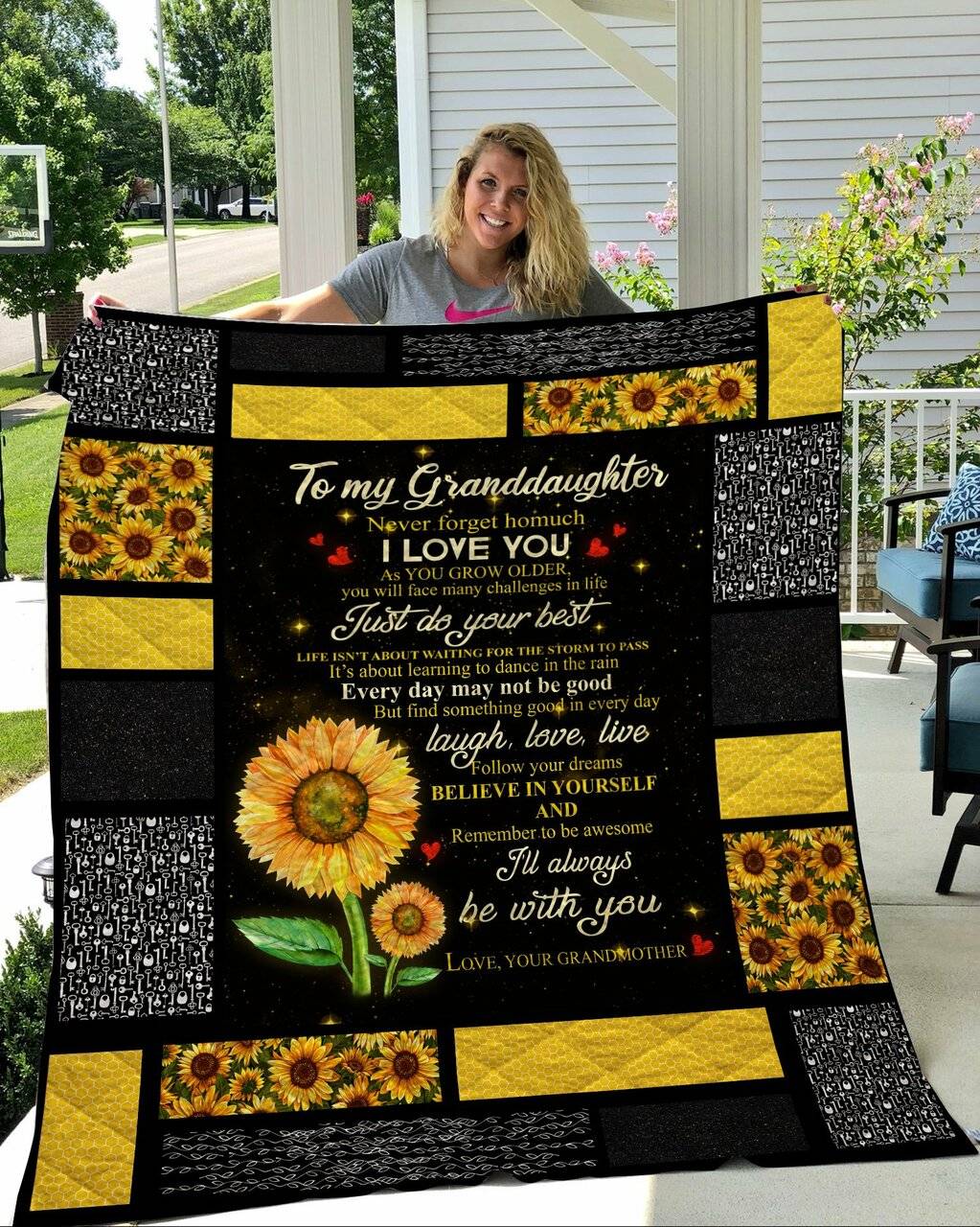To My Granddaughter Quilt Quilt and Home Decor