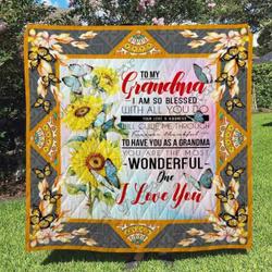 To My Grandma Blanket Kc1307 Quilt and Home Decor