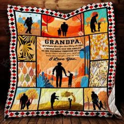 To My Grandpa Cl22100518Mdq Quilt Blanket and Home Decor