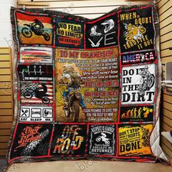 To My Grandson From Grandpa Motocross Cl18100746Mdq Quilt Blanket and Home Decor