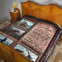 To My Grandson Quilt Blanket Dhc02011329Dd and Home Decor
