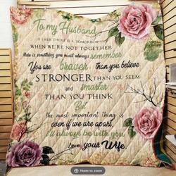 To My Husband Clh0910101Q Quilt Blanket and Home Decor