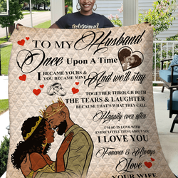 To My Husband From Wife Quilt and Home Decor