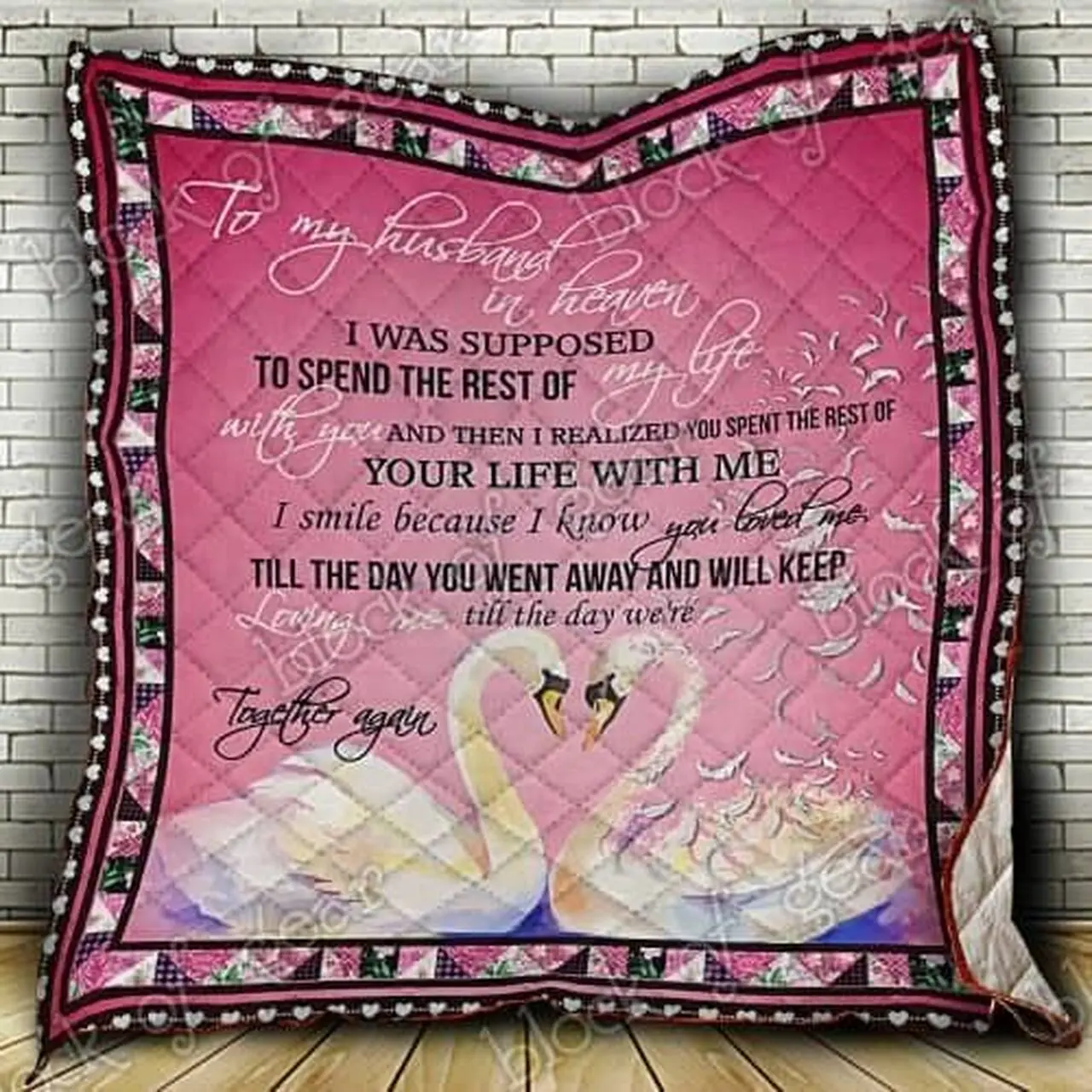 To My Husband In Heaven Cl18100752Mdq Quilt Blanket and Home Decor