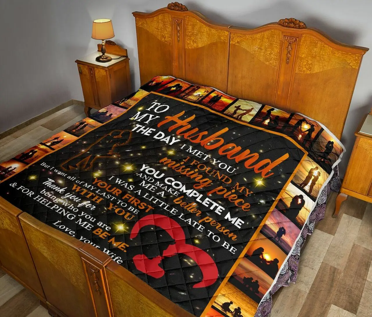 To My Husband Quilt Blanket Dhc02011046Dd and Home Decor