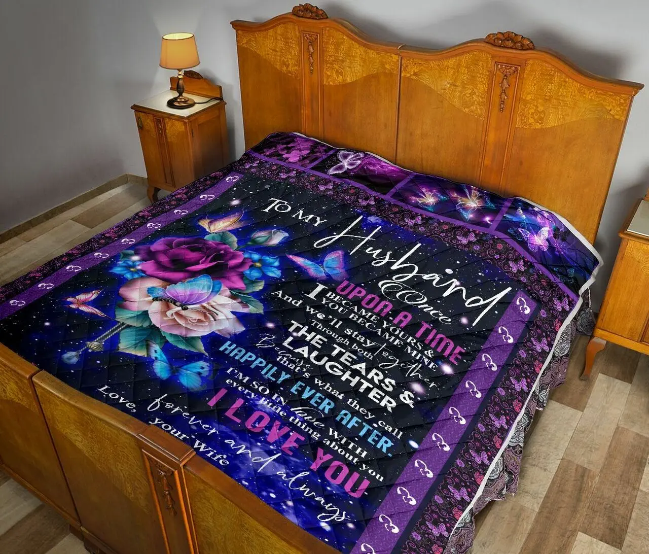 To My Husband Quilt Blanket Dhc02011180Dd and Home Decor