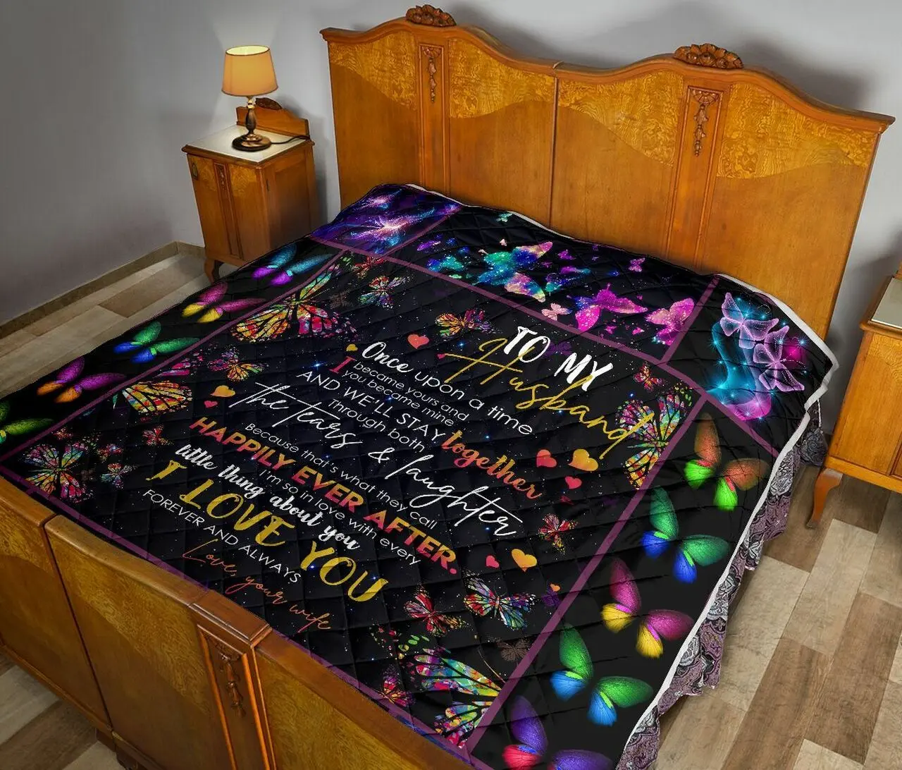 To My Husband Quilt Blanket Dhc02011288Dd and Home Decor