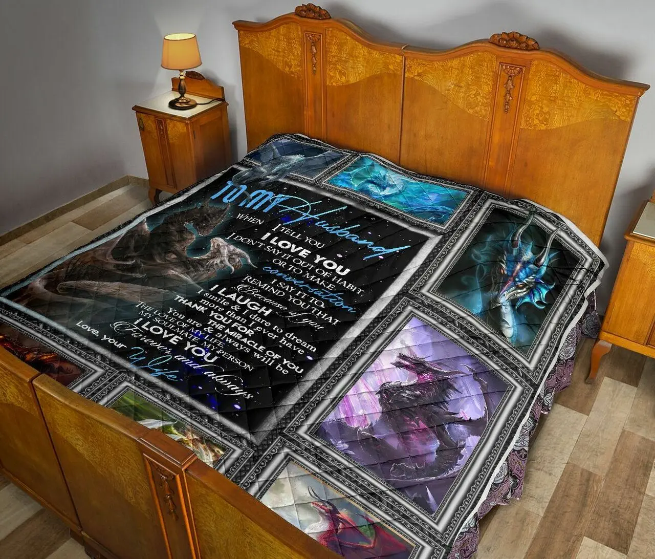 To My Husband Quilt Blanket Dhc02011292Dd and Home Decor