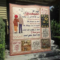 To My Husband Quilt Hn060803  Quilt and Home Decor