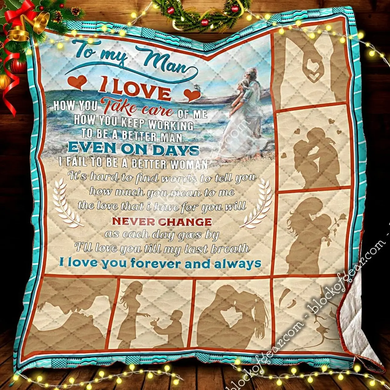 To My Man, I’Ll Love You Till My Last Breath Quilt Ctn193 and Home Decor