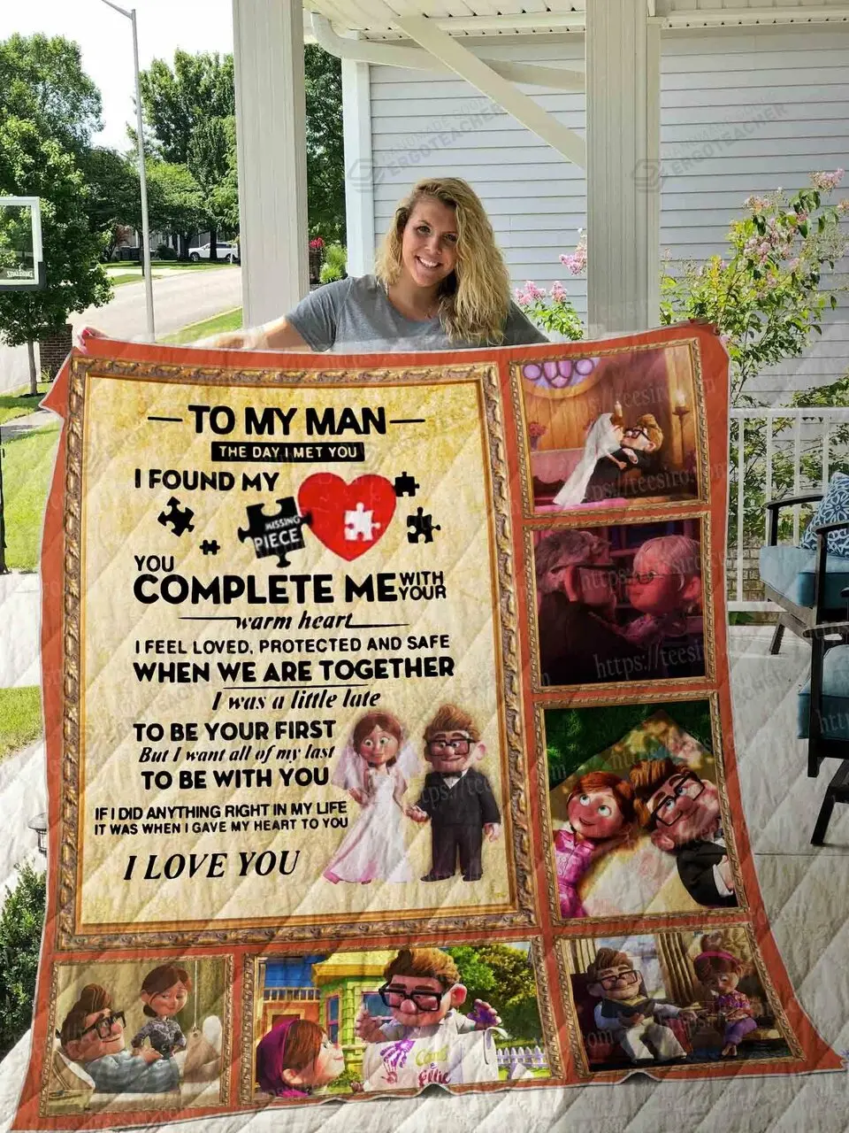 To My Man Quilt Blanket 01 and Home Decor