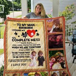 To My Man Quilt Blanket 01 and Home Decor