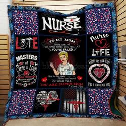 To My Mom Nurse Cl2100546Mdq Quilt Blanket and Home Decor