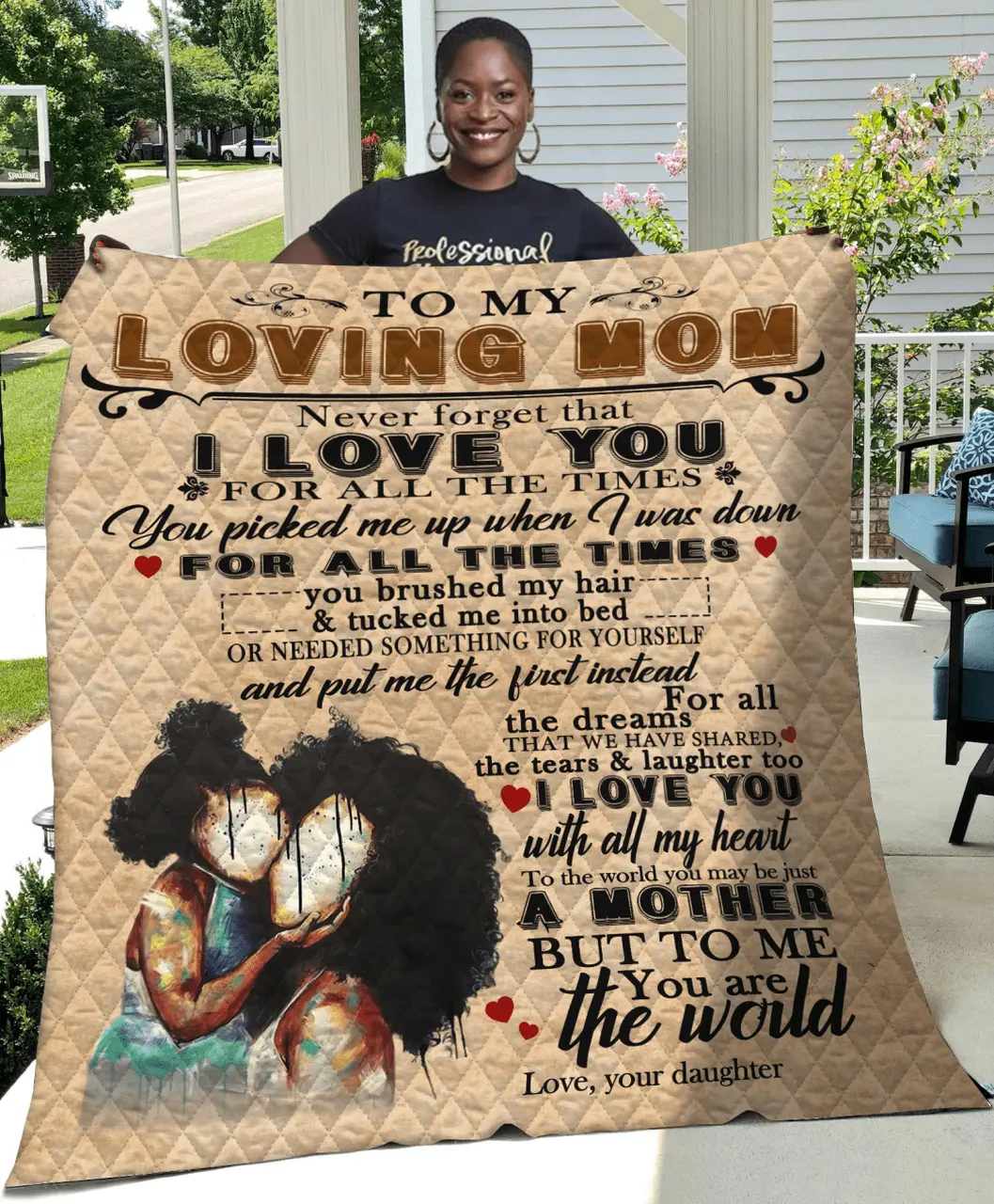 To My Mom Quilt and Home Decor