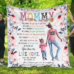 To My Mommy You Like Home Quilt and Home Decor