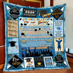To My Son, Graduate Quilt Blanket and Home Decor