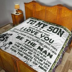 To My Son Quilt Blanket Dhc02011746Dd and Home Decor