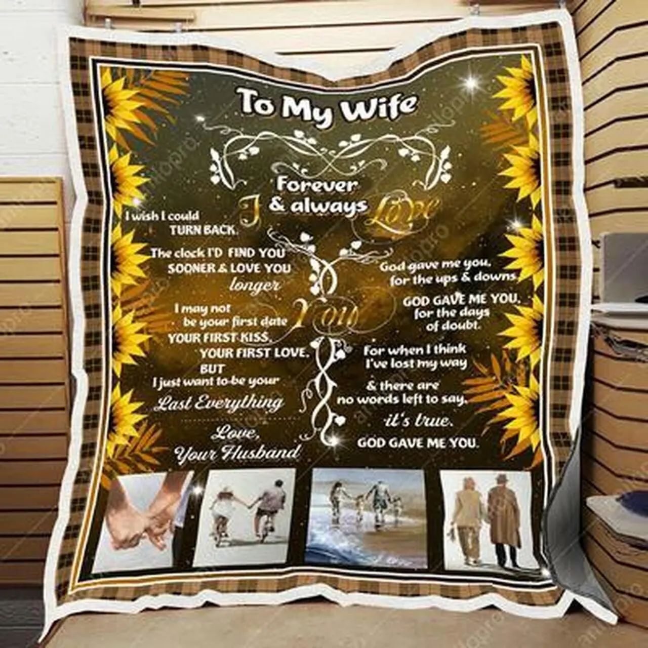 To My Wife Blanket Quilt Blanket Quilt and Home Decor