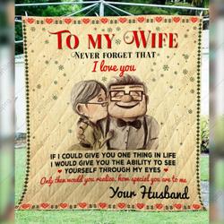 To My Wife I Love You Quilt Blanket Dhc04012095Td and Home Decor