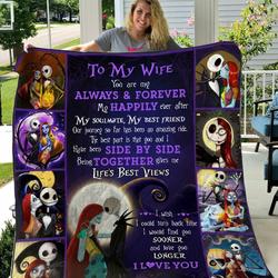 To My Wife Nightmare You Are My Always And Forever Quilt Nh and Home Decor