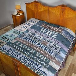 To My Wife The Day I Met You Quilt  and Home Decor