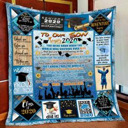 To Our Son Senior 2020, Congratulations Quilt Blanket and Home Decor