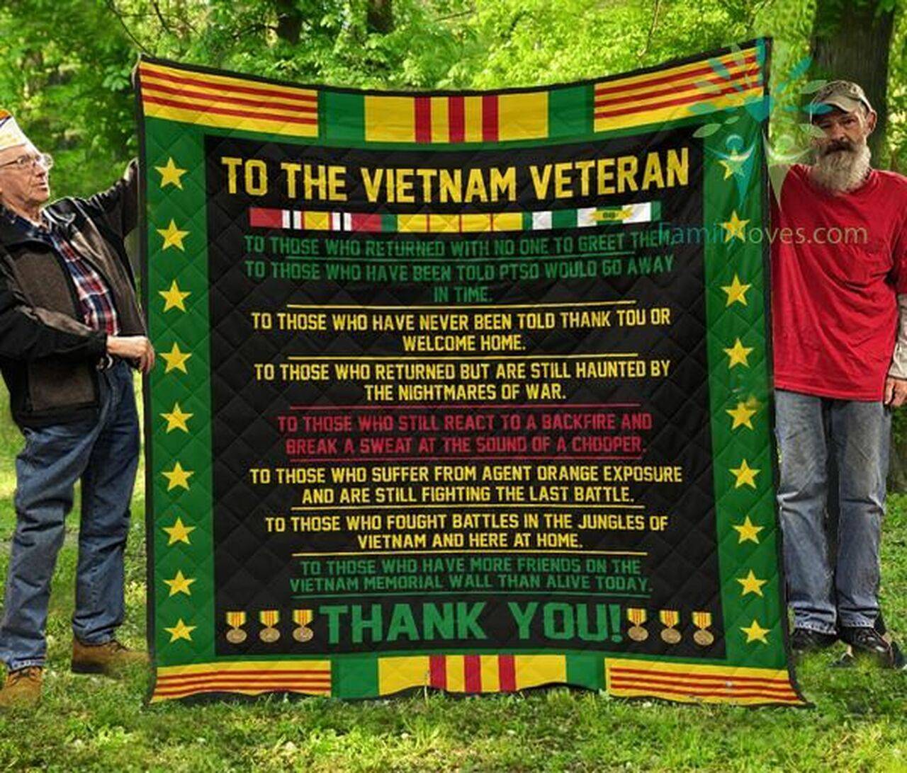 To The Vietnam Veteran Quilts Blanket Dhc090120734Td and Home Decor