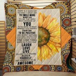 Today Is A Good Day Quilt Design By Exrain and Home Decor