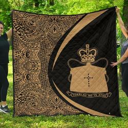 Tokelau Coat Of Arms Polynesian Premium Quilt  Circle Style  02 J2  Quilt and Home Decor