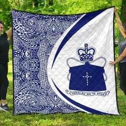 Tokelau Coat Of Arms Polynesian Premium Quilt  Circle Style  05 J2  Quilt and Home Decor