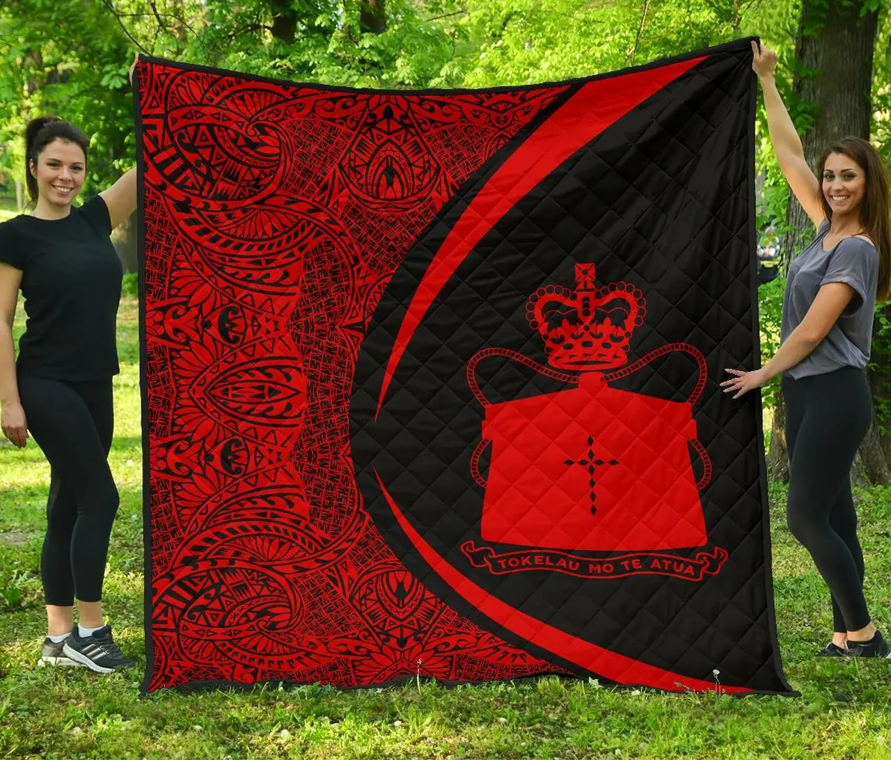 Tokelau Coat Of Arms Polynesian Premium Quilt Circle Style 07 J2 Quilt and Home Decor