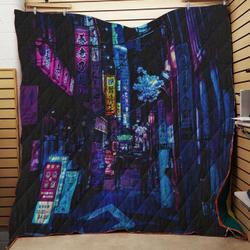 Tokyo’S Blade Runner Vibes Throw Quilt Blanket and Home Decor