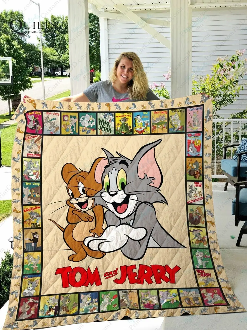 Tom And Jerry Quilt Blanket and Home Decor
