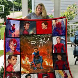 Tom Holland - Spider Man Quilt Blanket 01 and Home Decor