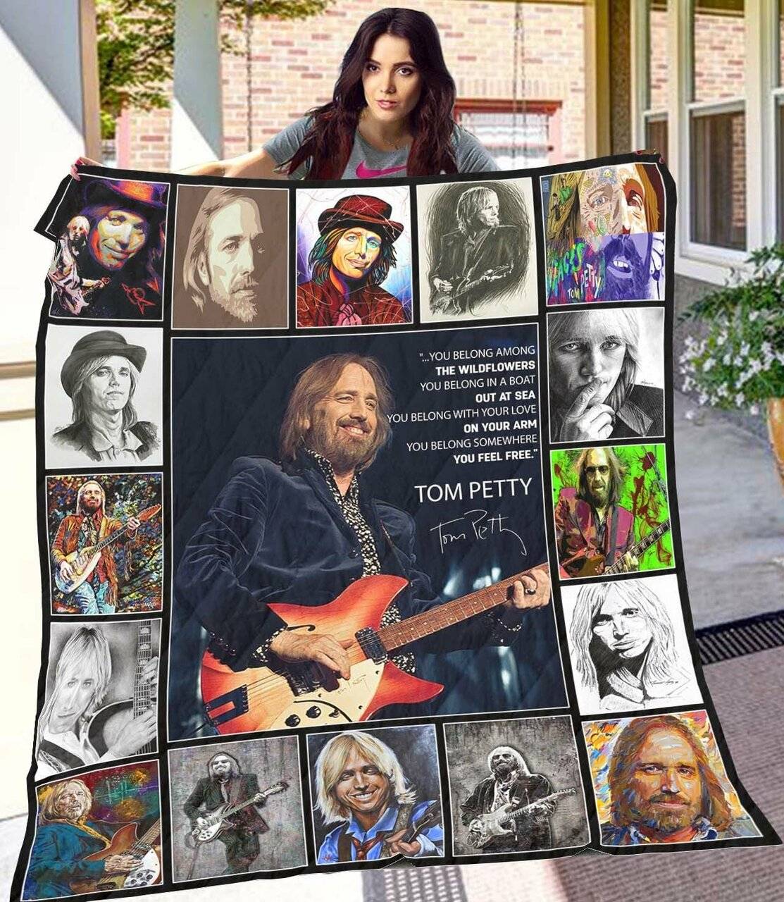 Tom Petty Quilt-Blanket and Home Decor