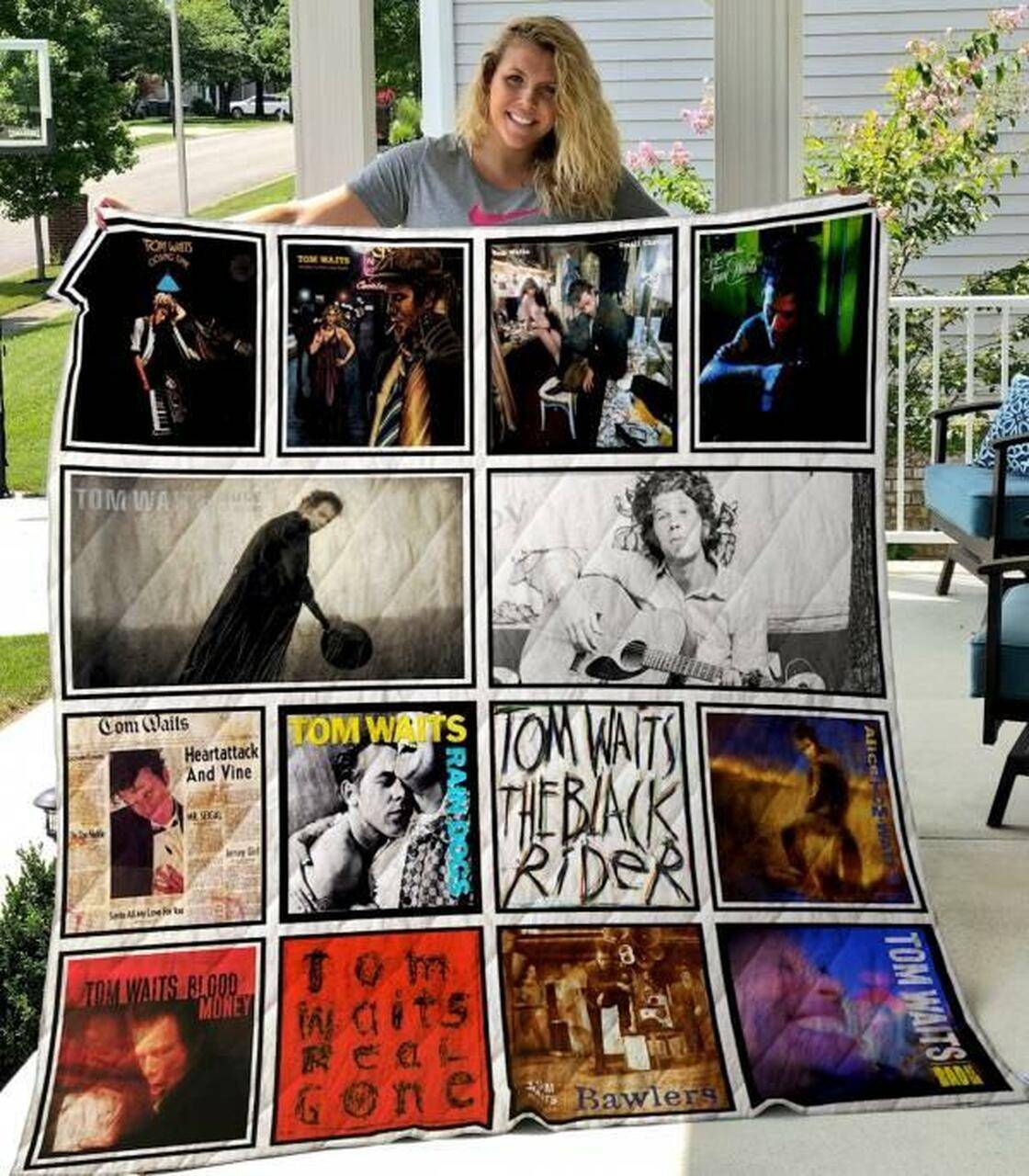 Tom Waits Quilt Blanket M150605 Quilt and Home Decor
