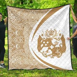 Tonga Coat Of Arms Polynesian Premium Quilt  Circle Style  03 J2  Quilt and Home Decor
