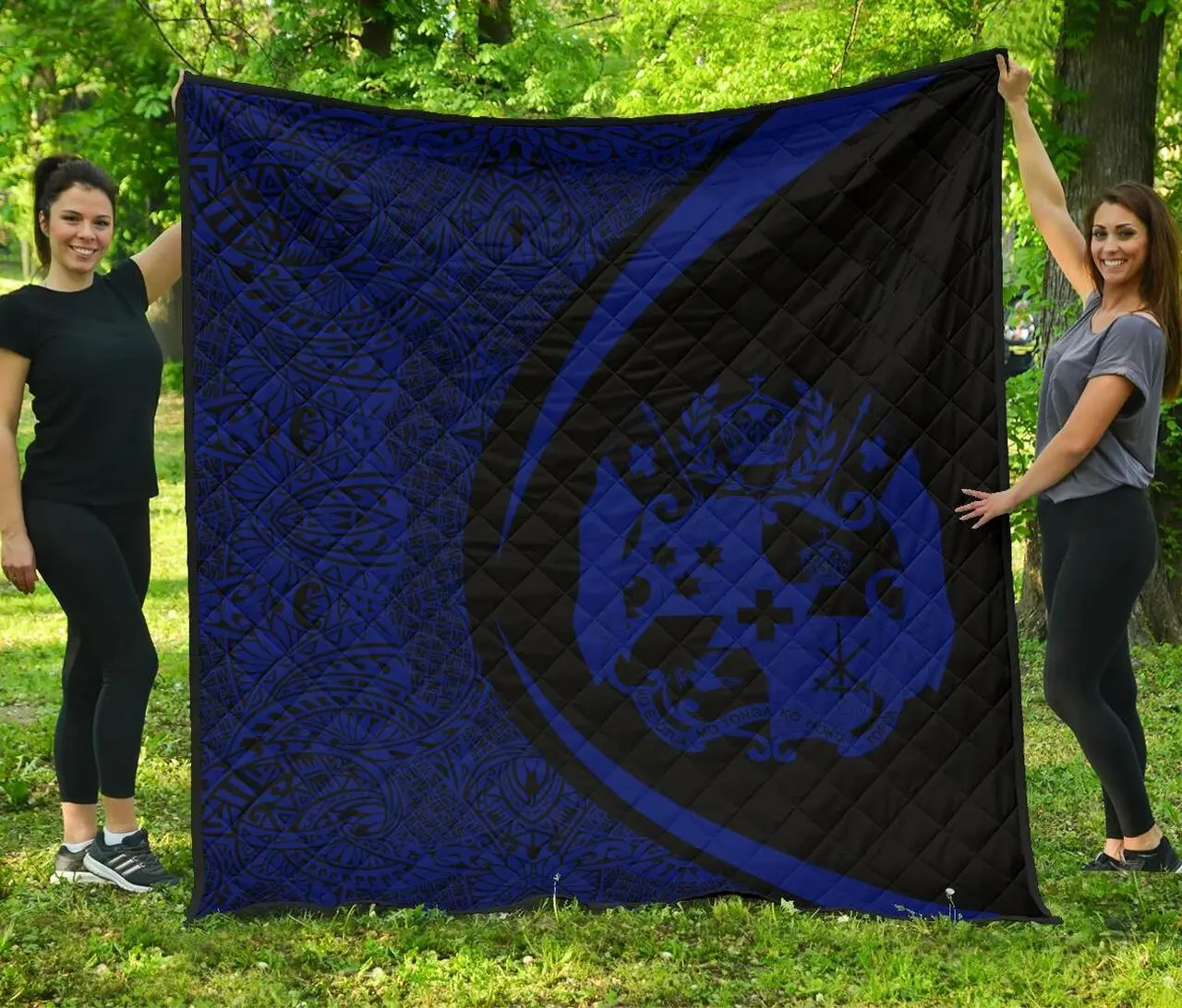 Tonga Coat Of Arms Polynesian Premium Quilt Circle Style 04 J2 Quilt and Home Decor