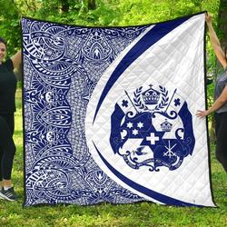 Tonga Coat Of Arms Polynesian Premium Quilt  Circle Style  05 J2  Quilt and Home Decor