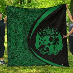 Tonga Coat Of Arms Polynesian Premium Quilt  Circle Style  06 J2  Quilt and Home Decor